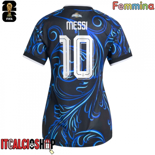 Argentina Lionel Messi #10 Seconda Maglia Femmina Mondiali 2026 Manica Corta